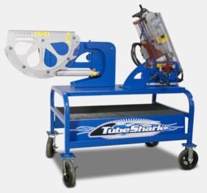 TubeShark Shark Pool Combo Notcher and Bender Pneumatic Power Unit on Utility Cart TSA-2-1-0006